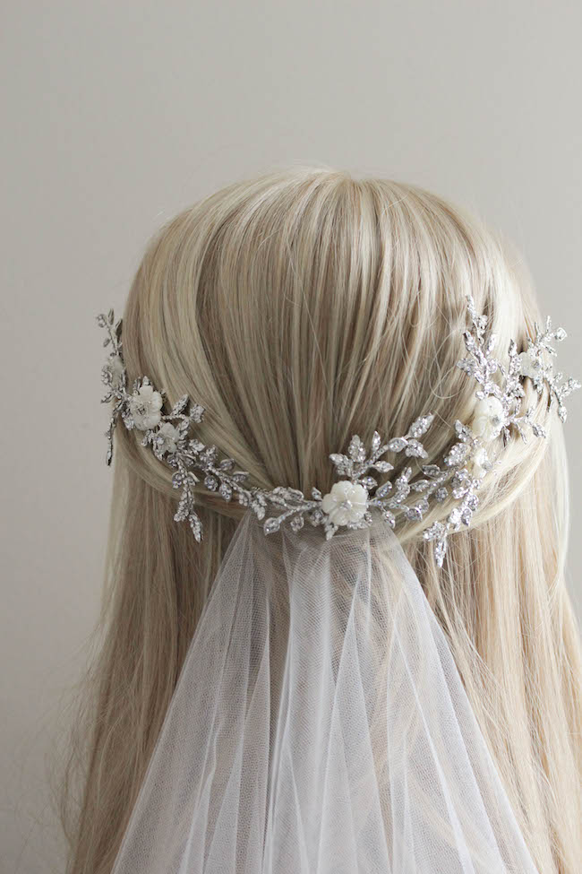 The Final Touch | A custom silver bridal hair vine for Tracey - TANIA ...