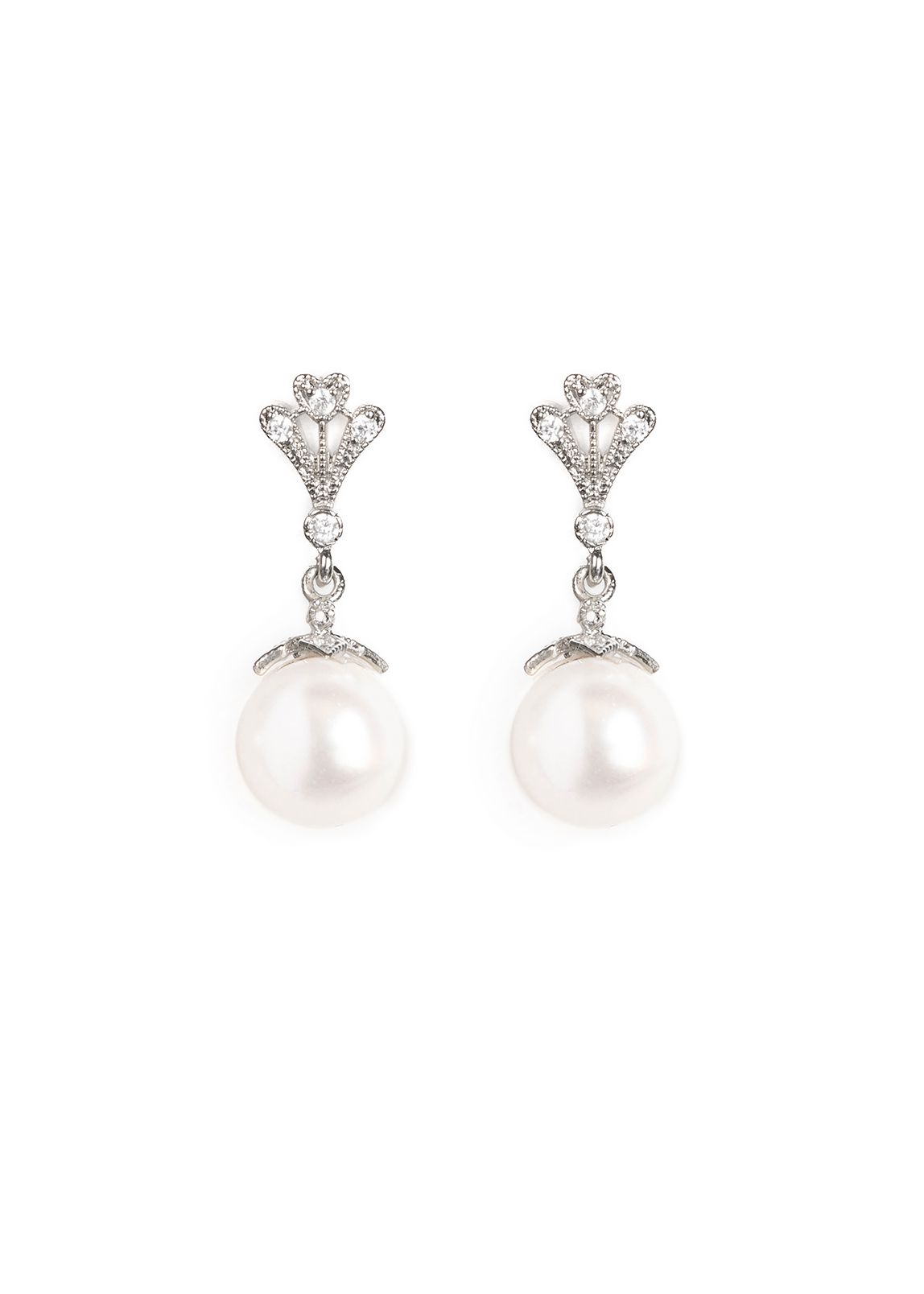 MONTE, pearl drop bridal earrings - TANIA MARAS