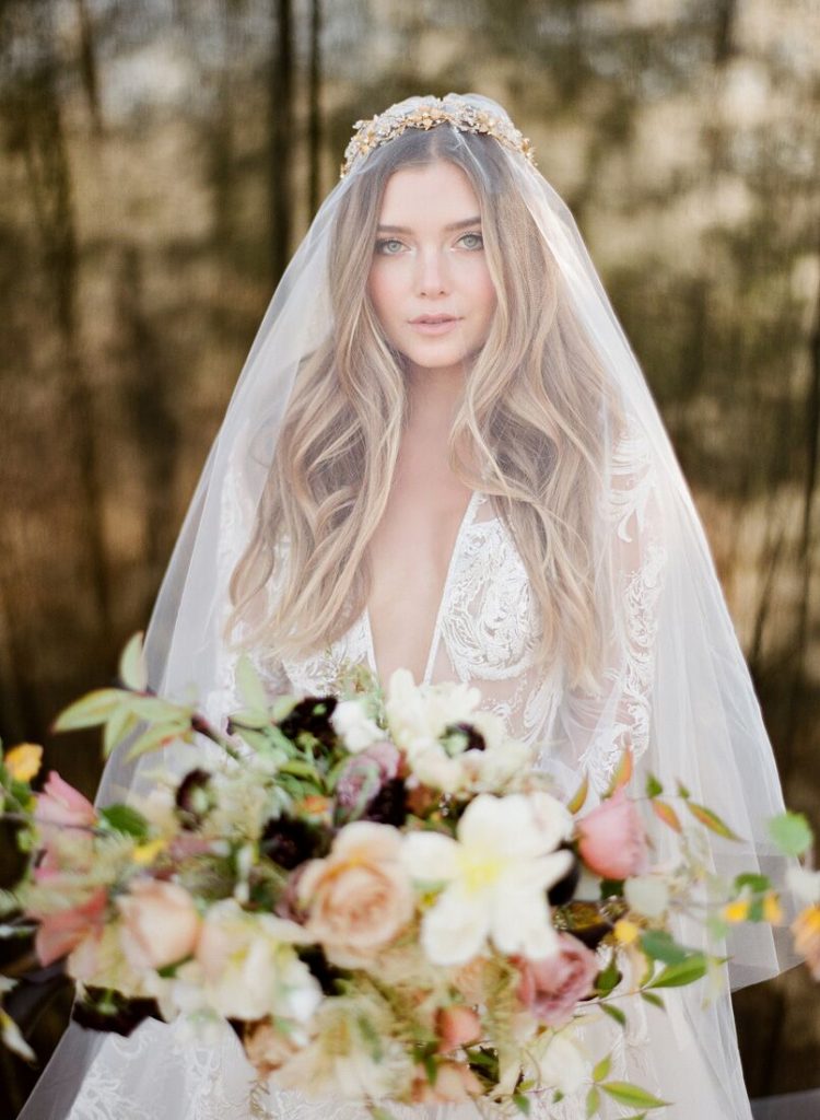 AMORA  Bridal veil with blusher - TANIA MARAS BRIDAL