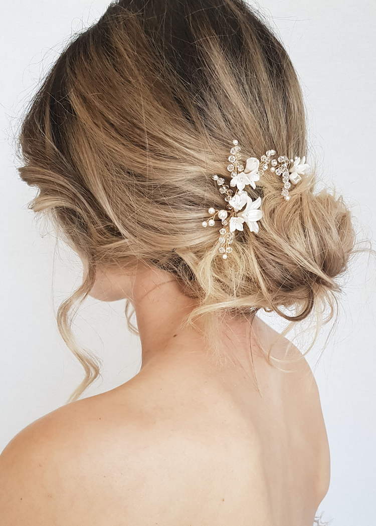 BRIAR-ROSE, Floral Bridal Hair Pins - TANIA MARAS