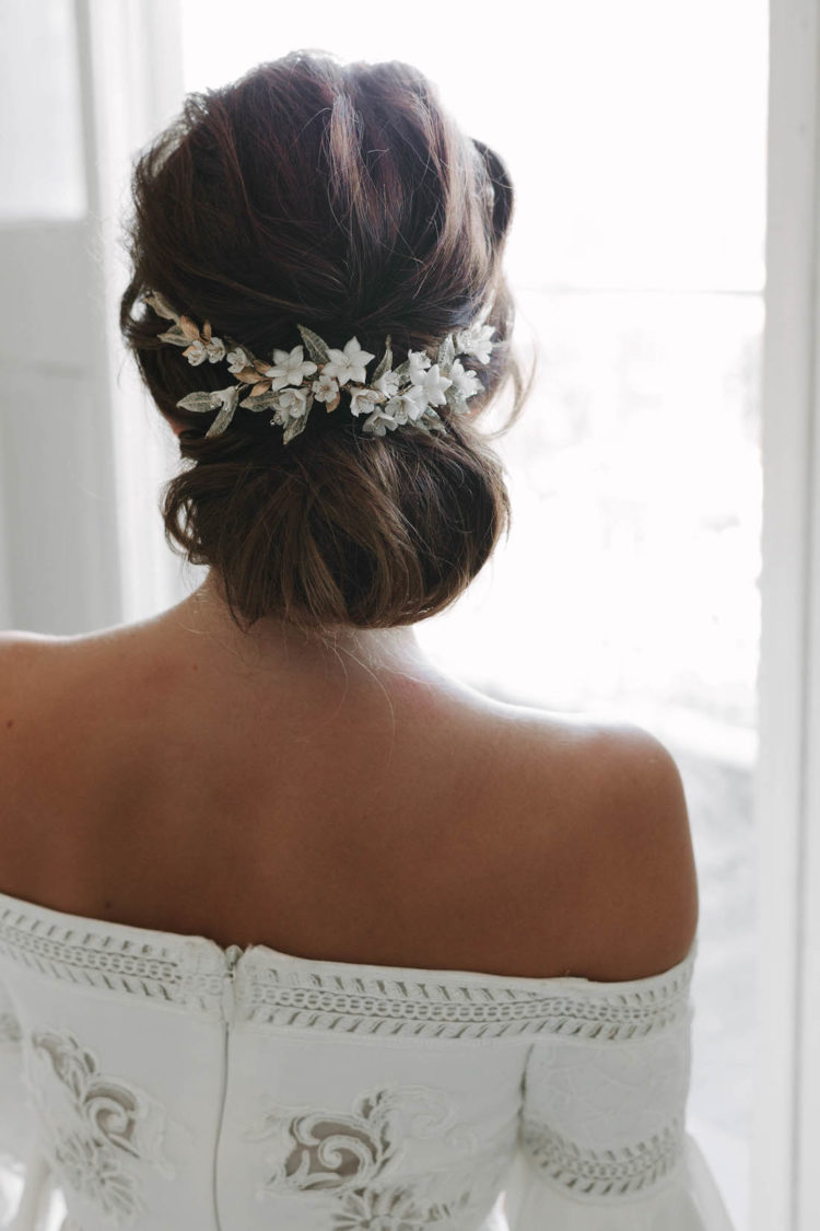 floral wedding headpiece
