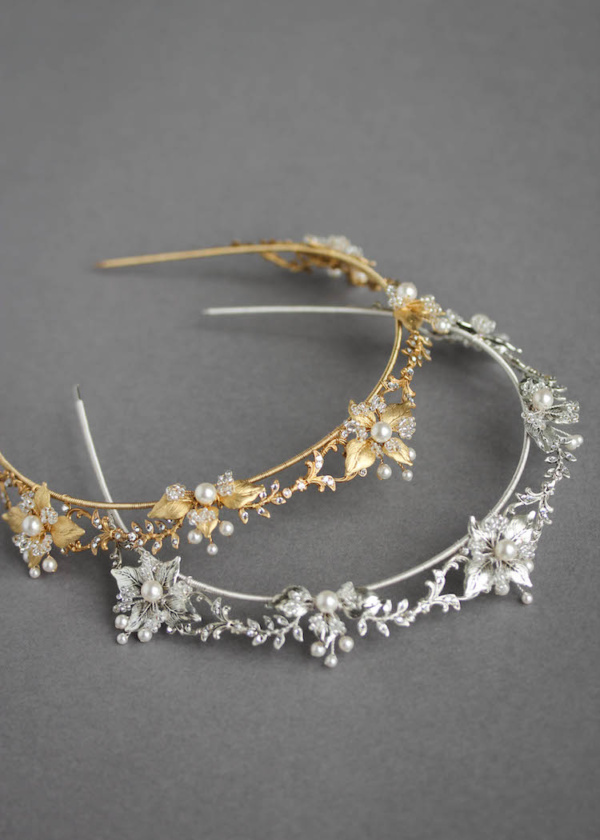 FLEUR | delicate silver bridal crown - TANIA MARAS | bespoke wedding ...