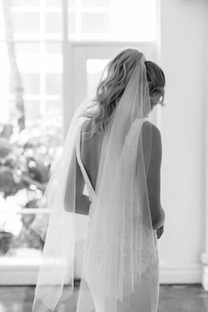 BORDEAUX | Ponytail veil - TANIA MARAS BRIDAL