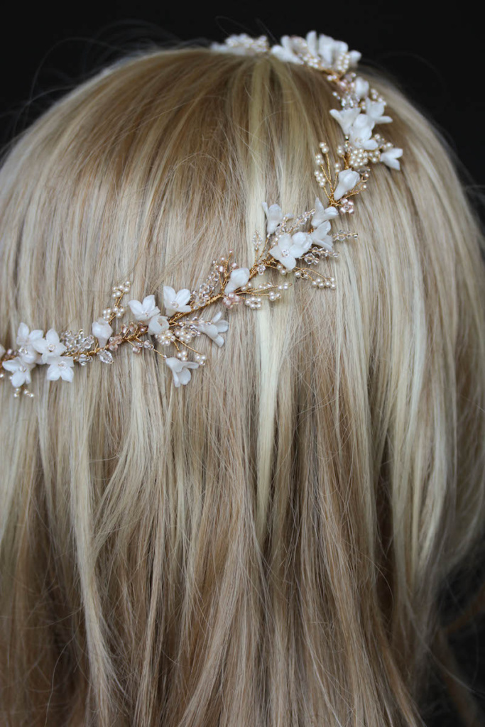 Darling Buds | A dainty floral wedding headpiece for Pauline - TANIA ...