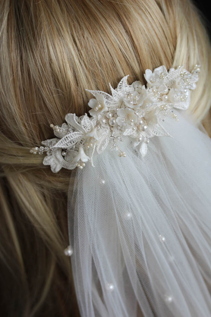 Layers of Lace | A bespoke lace wedding headpiece with pearls for Sarah ...