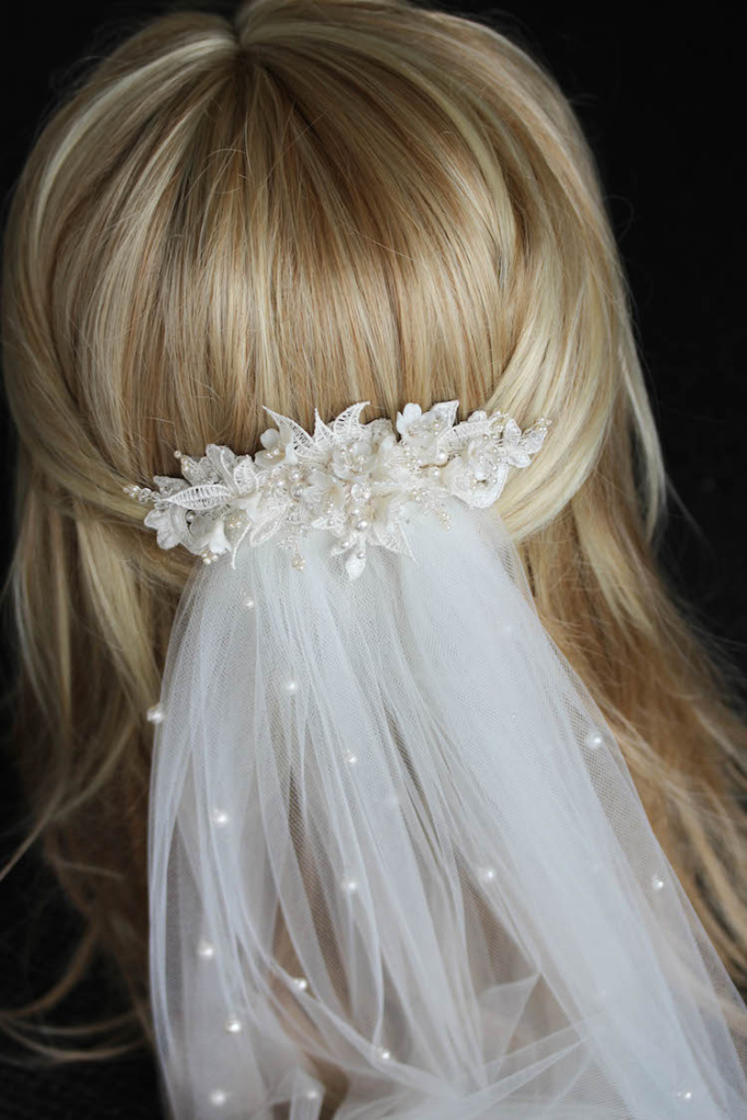 Layers of Lace | A bespoke lace wedding headpiece with pearls for Sarah ...