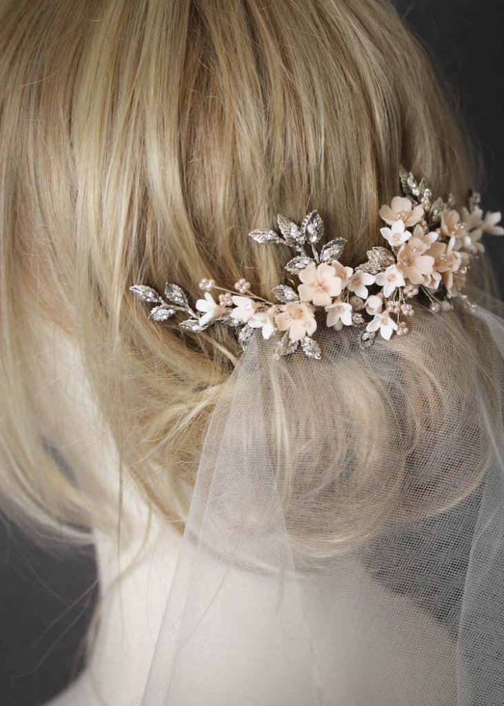 9 blush wedding headpieces you will love - TANIA MARAS BRIDAL