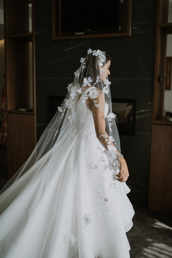 Bride Jemma Wearing Riviera Veil 9