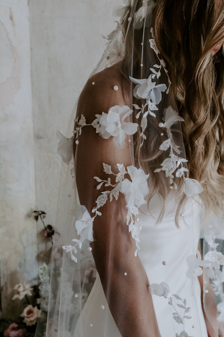 embellished wedding veil 