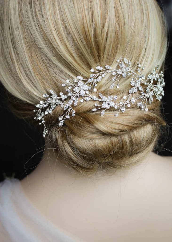 To the Moon and Back | A silver crystal hair piece for Frances - TANIA ...