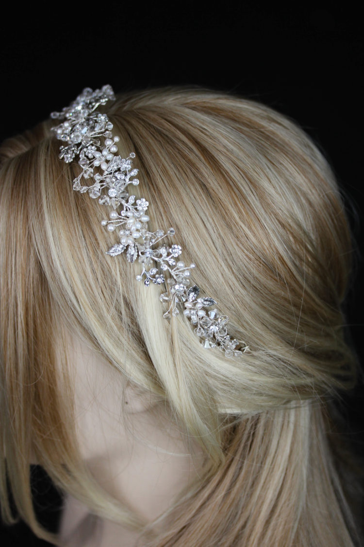 LADY LUXE, A crystal wedding headband for bride Jessica - TANIA MARAS