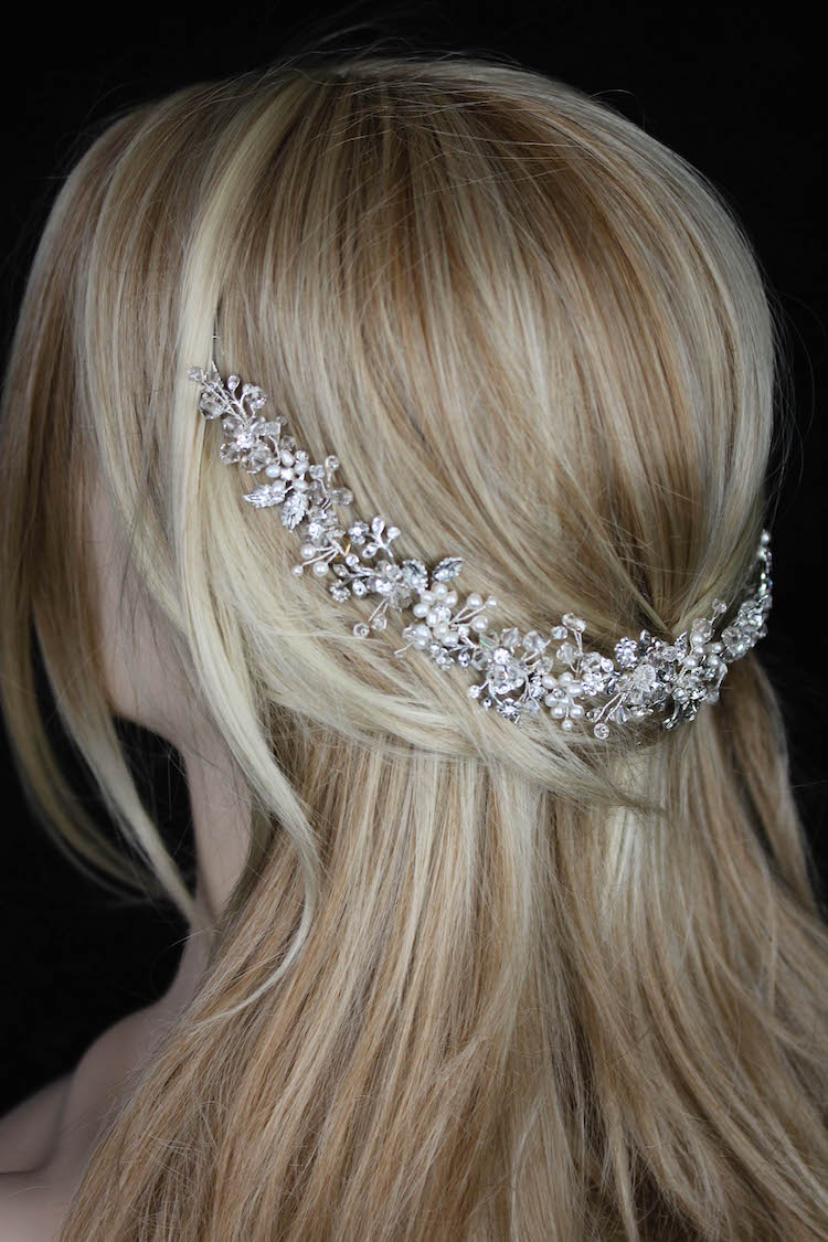 LADY LUXE, A crystal wedding headband for bride Jessica - TANIA MARAS