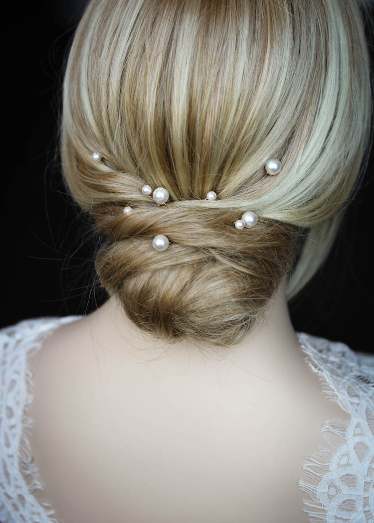 hair pearls wedding