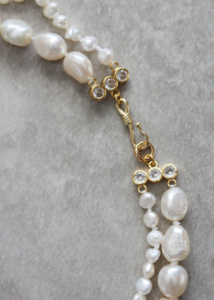 Esme Double Pearl Bridal Necklace 7