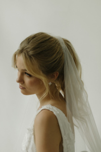 Bordeaux Fingertip Wedding Veil For Ponytail 10.jpg