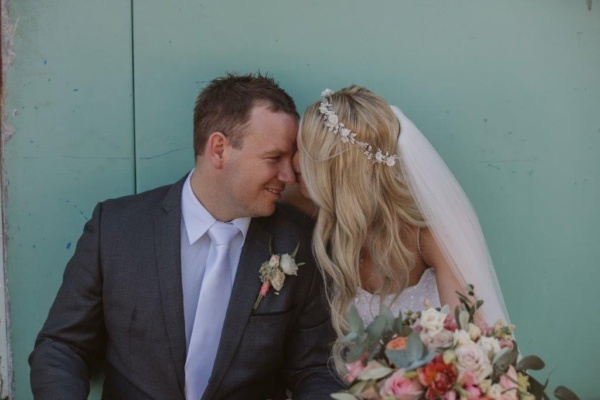 Bride Nicole Wearing The Gabriel Floral Crown In Silver 4.jpg