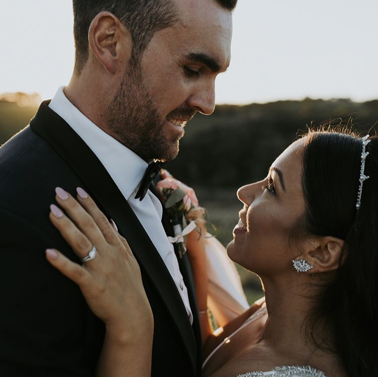 Bride Samantha Wearing Henri Beaded Wedding Crown 5.jpg