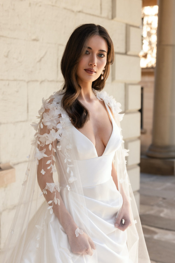 EDEN floral bridal cape