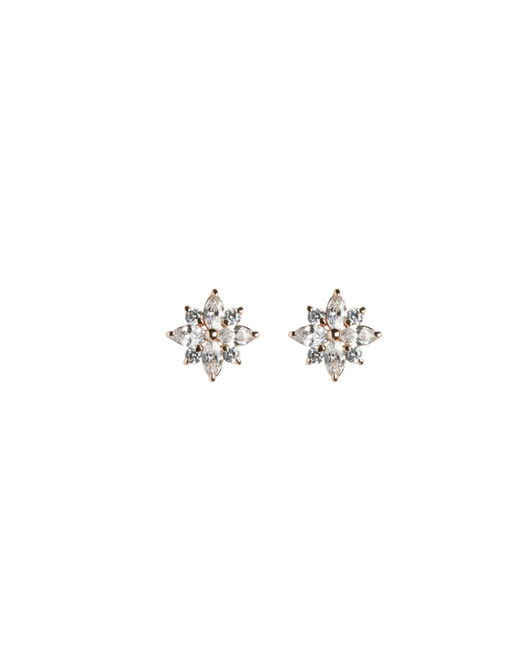 ELIZA | Crystal wedding studs | Tania Maras