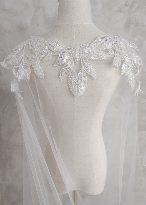 ELSA | Beaded bridal cape