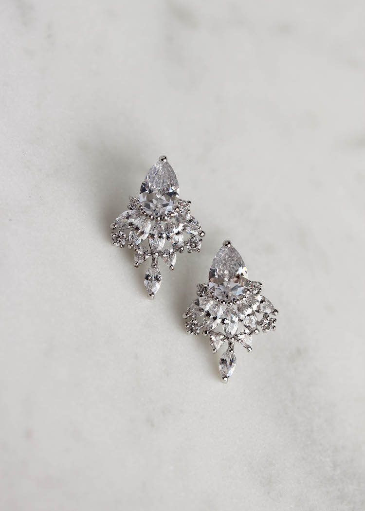 HART | Crystal bridal earrings | Tania Maras