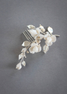 Iris Floral Hair Comb In Silver 1.jpg