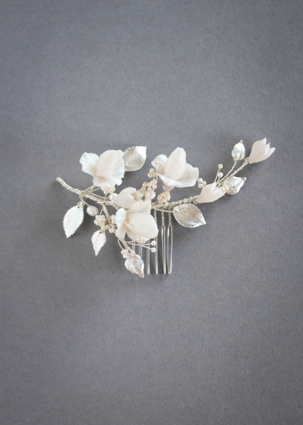 Iris Floral Hair Comb In Silver 2.jpg