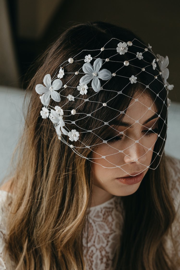 PRIMAVERA | floral birdcage veil | TANIA MARAS BRIDAL