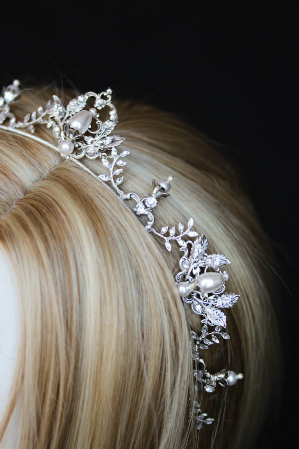 Regal Romance Silver Wedding Tiara With Pearls 9.jpg