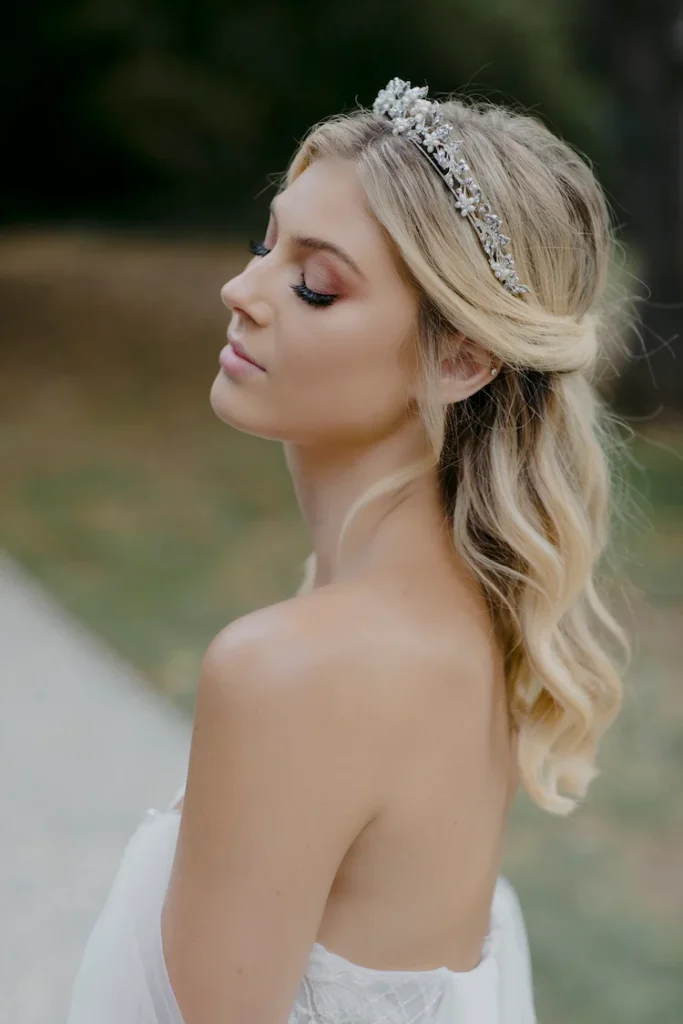 Crescent Crystal Bridal Crown 8