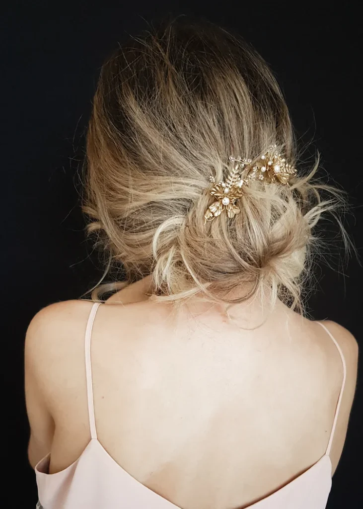 Gemini Gold Floral Hair Piece 1