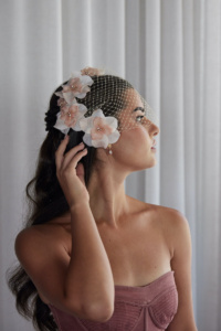 Alessi Blush Birdcage Veil 3