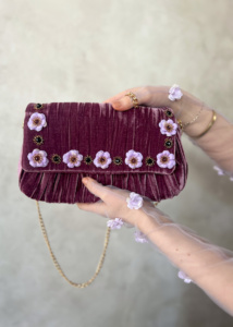 Amethyst Velvet Clutch Purse 3