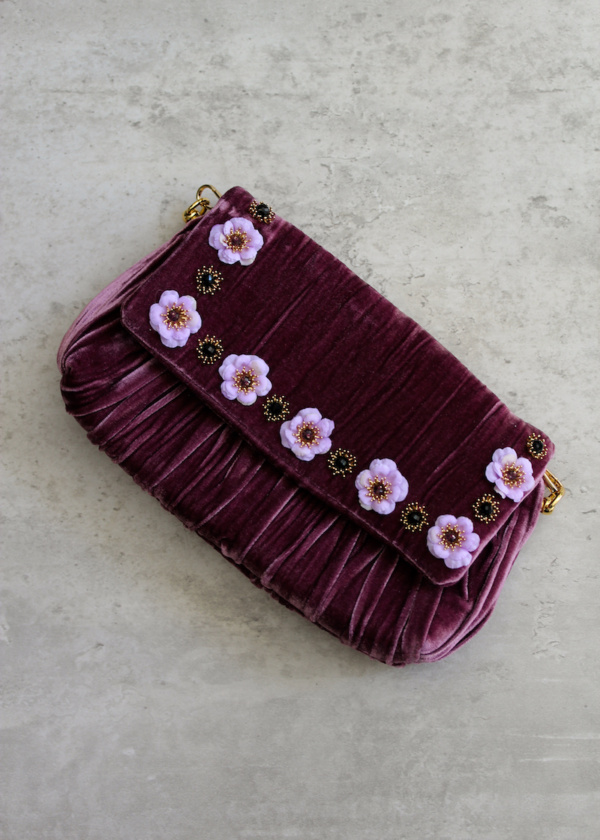 Amethyst Velvet Clutch Purse 8