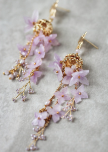 Angelica Purple Statement Earrings 3