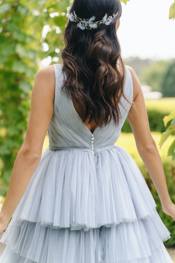 Arabella Blue Bridal Headpiece 3