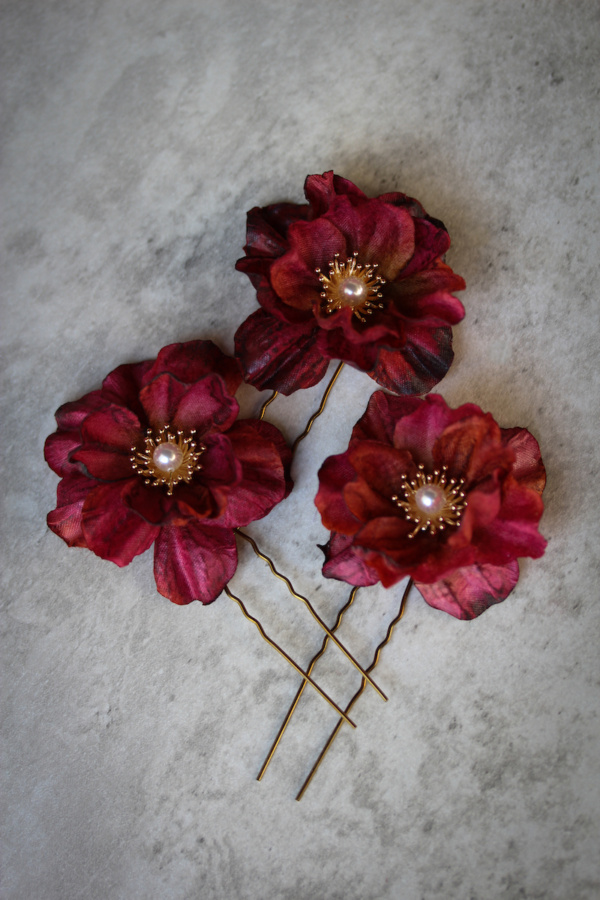 Baci Flower Hair Pins 1