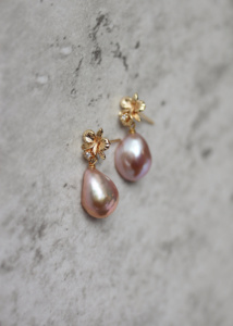 Bianca Mauve Pearl Earrings 6