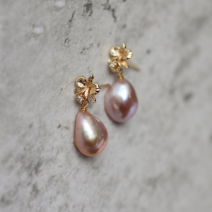 Bianca Mauve Pearl Earrings 6