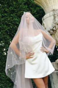 Chiara Pink Wedding Veil 1