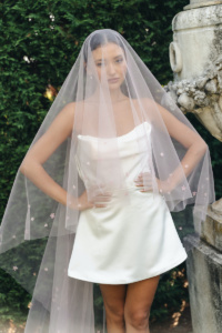 Chiara Pink Wedding Veil 4