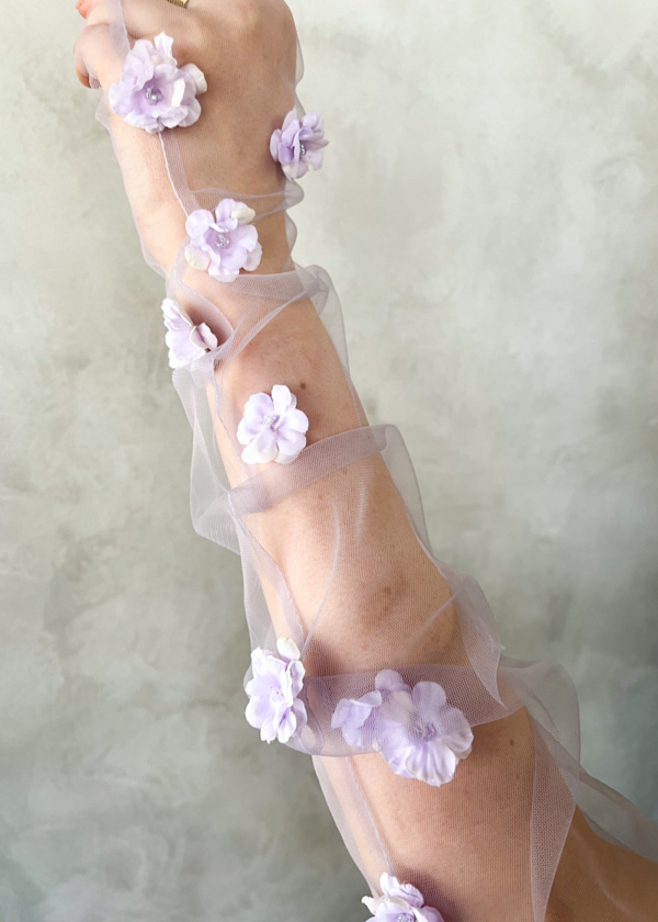 Claramay Floral Tulle Gloves 3