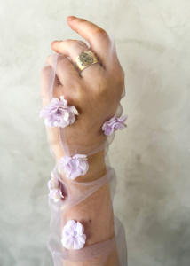 Claramay Floral Tulle Gloves 4