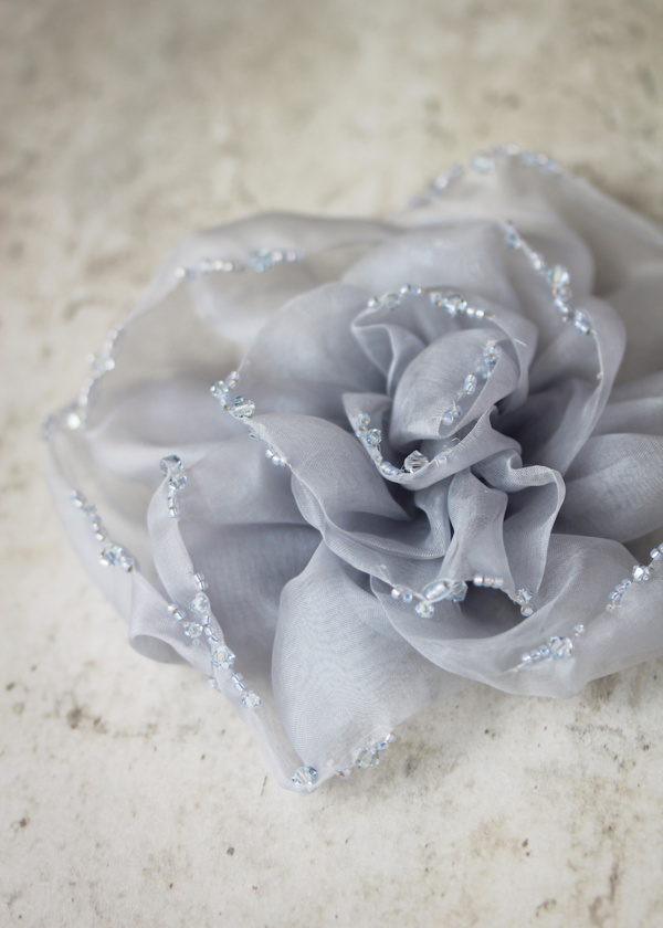 Evelina Silk Flower Brooch 5