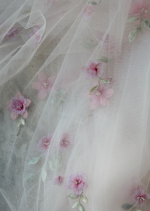 Gardenia Pink Cathedral Veil 3