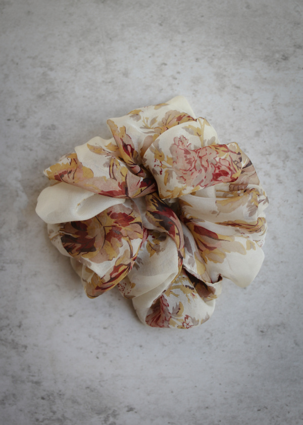 Jolie Silk Chiffon Scrunchie 1