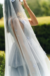 LAVINA blue wedding veil 5