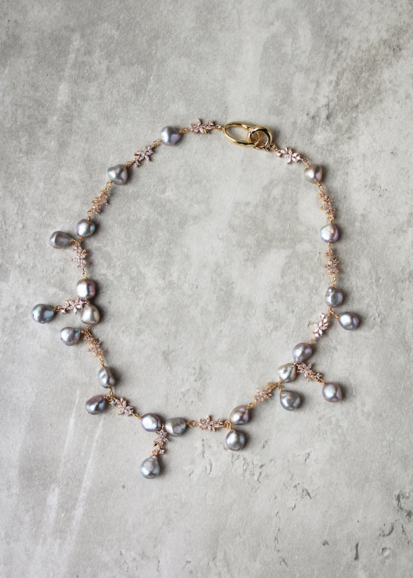 Martini Pearl Bridal Necklace 1