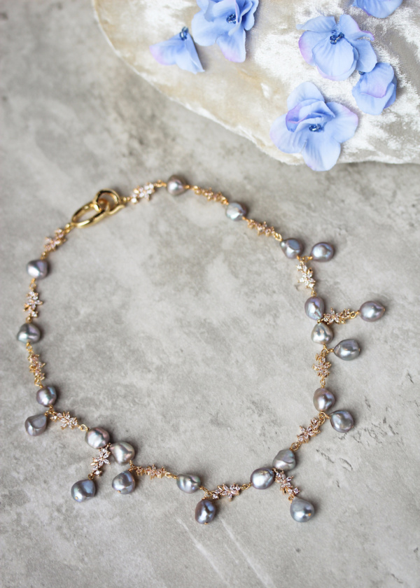 Martini Pearl Bridal Necklace 4