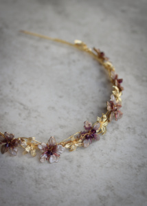 Melody Mauve Floral Headband 2